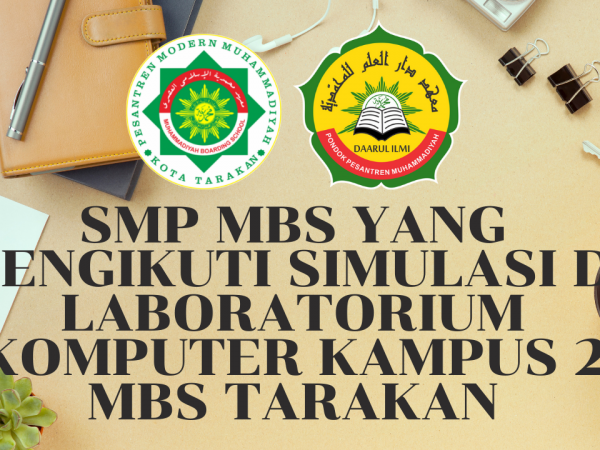 SMP MBS yang mengikuti Simulasi di Laboratorium Komputer Kampus 2 MBS Tarakan