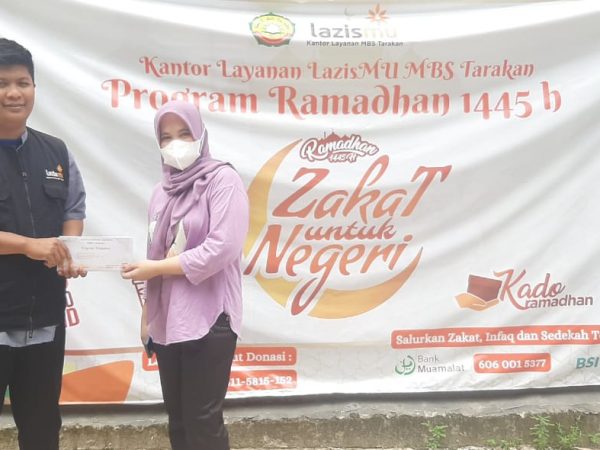 Lazismu KL MBS Tarakan melakukan penyaluran Zakat Fitrah