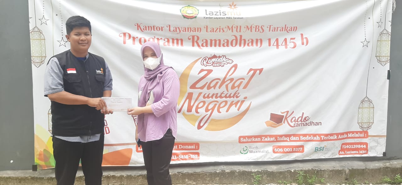 Lazismu KL MBS Tarakan melakukan penyaluran Zakat Fitrah